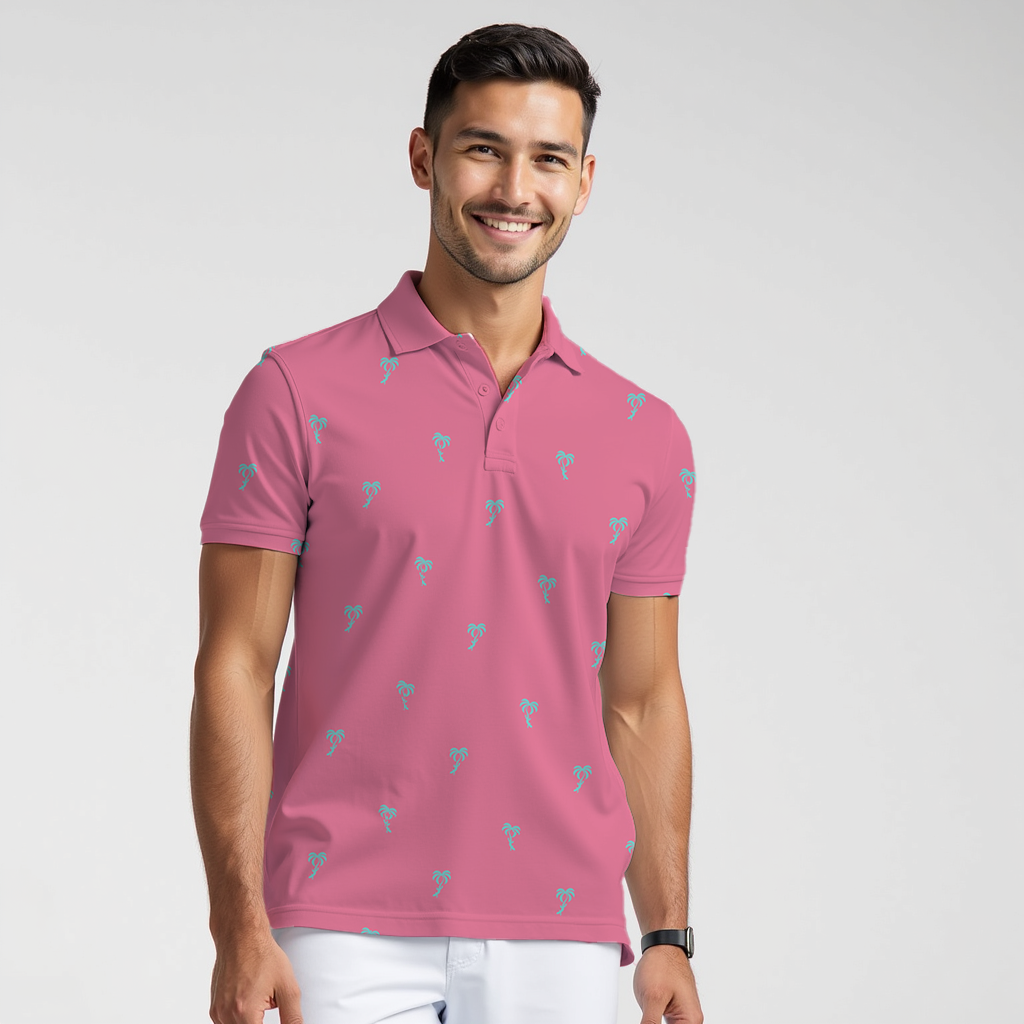 I Guana Golf Pink Polo