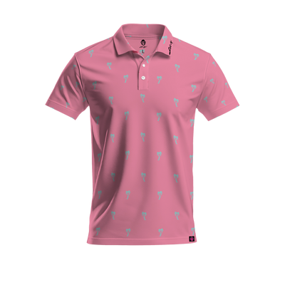 I Guana Golf Pink Polo