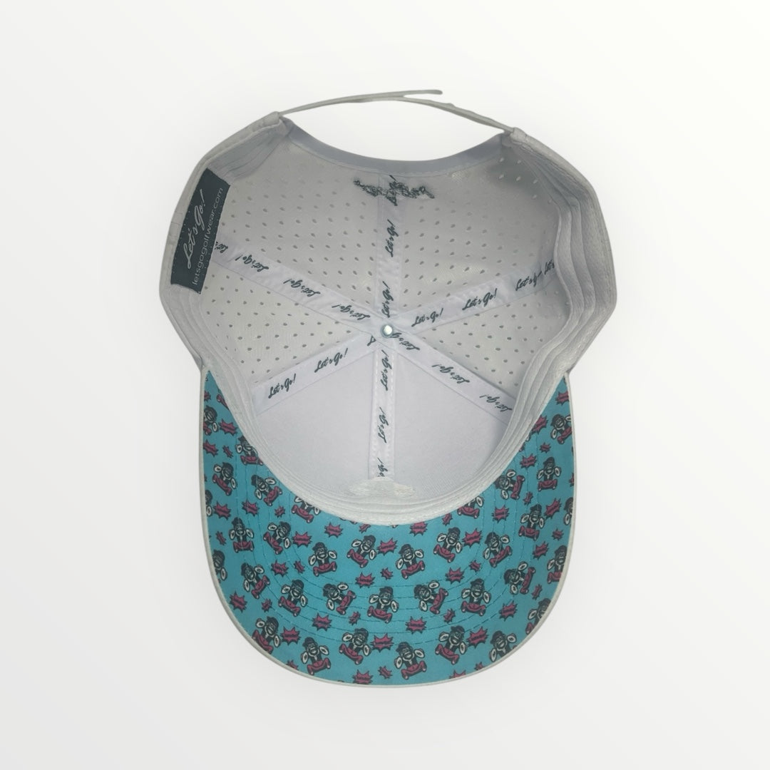 White Chimp Hat Rubber Logo